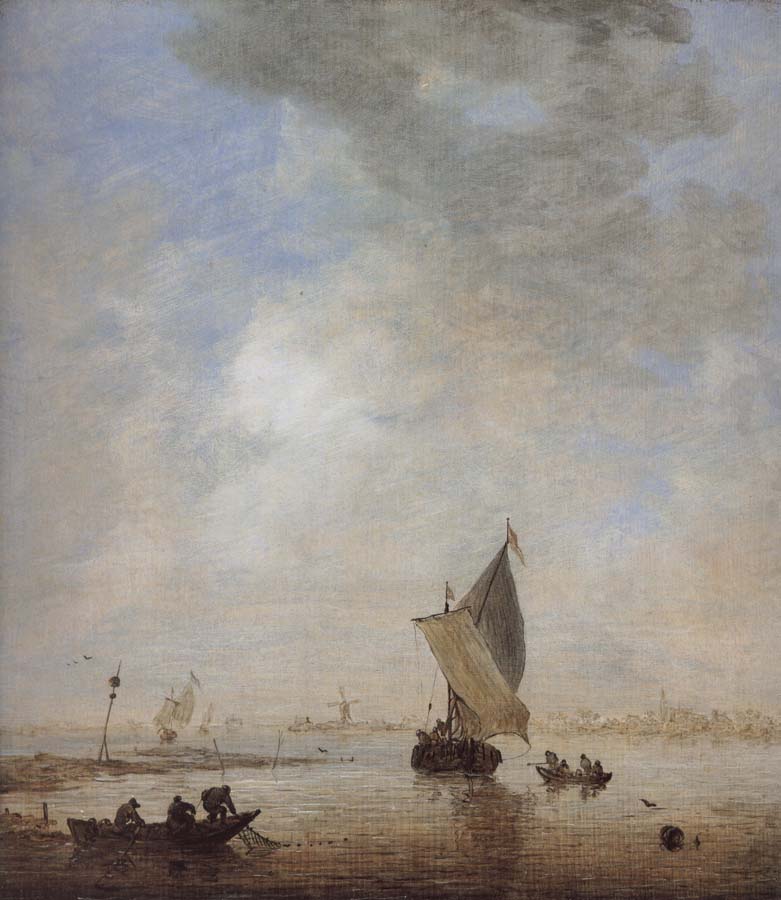 Fishermen Hauling a Net